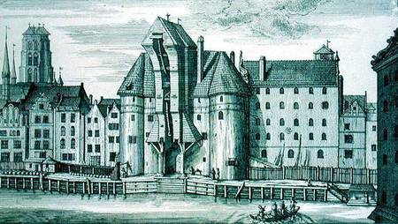 Crane, from 'Fifty Views of Gdansk' à Friedrich Anton Lohrmann