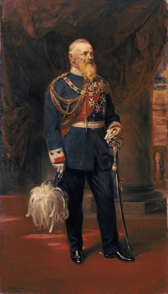 Portrait prince regent Luitpold of Bavar - Friedrich August v. Kaulbach en  reproduction imprimée ou copie peinte à l\'huile sur toile