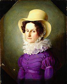 portrait de femme avec la ruche de col et le chapeau.