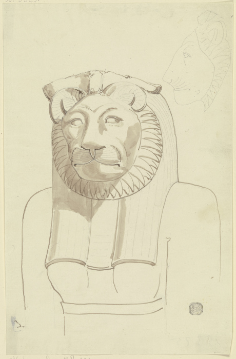 Löwenköpfige ägyptische Göttin (Sachmet) à Friedrich Maximilian Hessemer