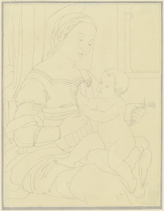 Madonna with child à Friedrich Maximilian Hessemer