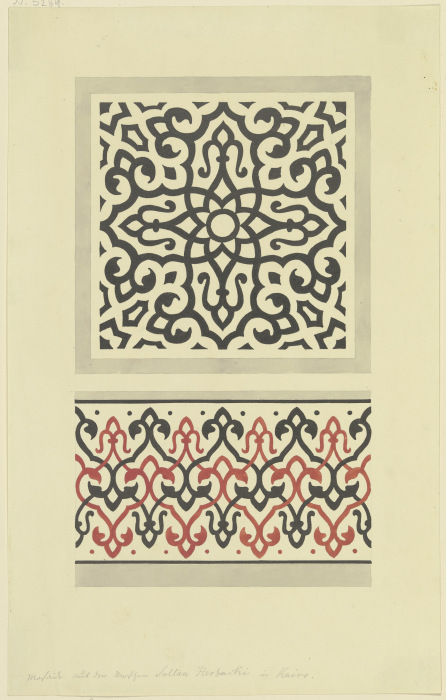 Mosaik aus einer Moschee in Kairo à Friedrich Maximilian Hessemer
