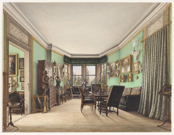 A Room in Schloss Buchwald à Friedrich Wilhelm Klose