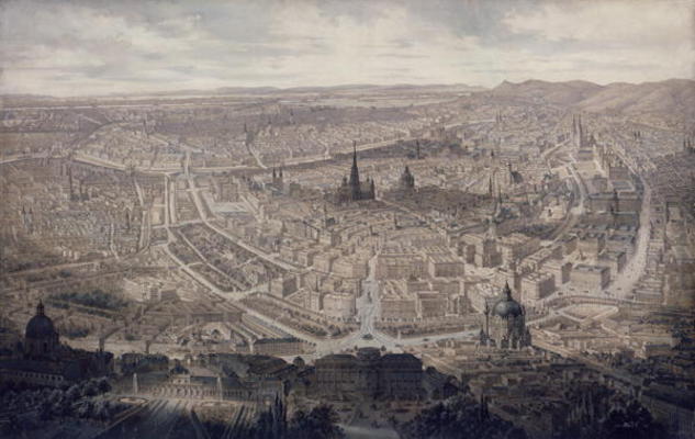 View of Vienna, c.1860 (w/c on paper) à G. Veitto