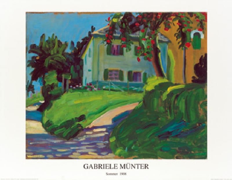 Titre de l‘image : Gabriele Münter - Sommer 1908 (Haus mit Apfelbaum)
