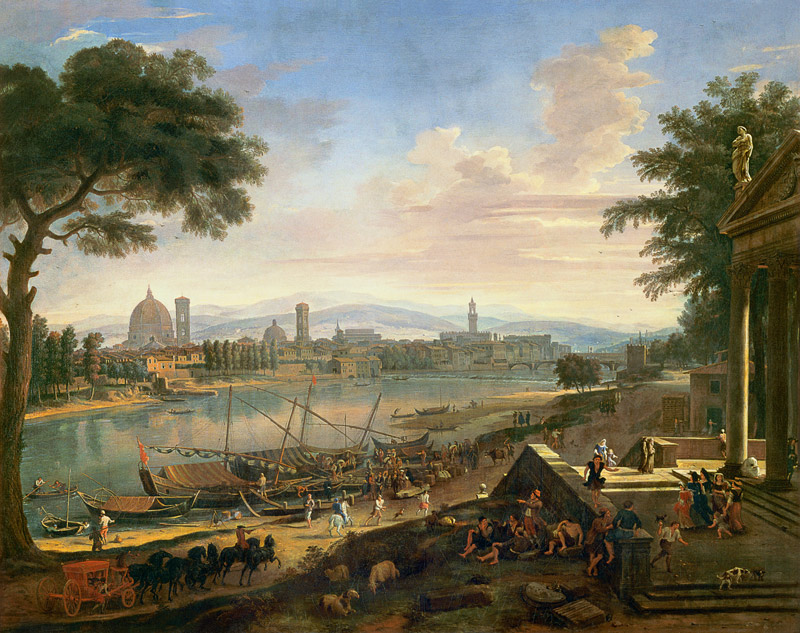 Ansicht von Florenz mit Pignone. à Gaspar Adriaens van Wittel