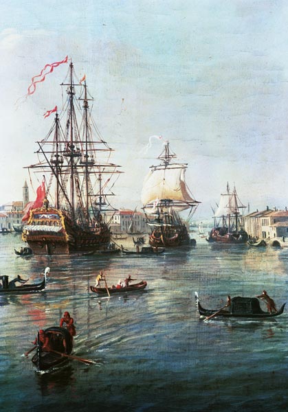 Die Hafeneinfahrt von Venedig. à Gaspar Adriaens van Wittel