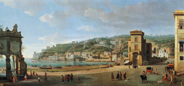 The Riviera of Chiaia at Naples à Gaspar Adriaens van Wittel