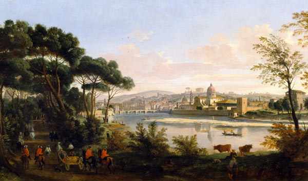 View of Florence from the Cascine à Gaspar Adriaens van Wittel