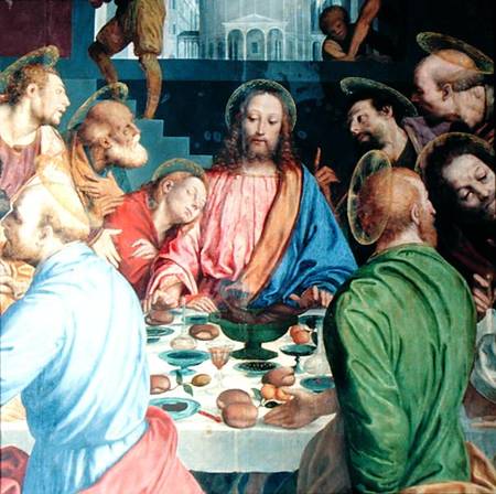 The Last Supper, detail of Christ à Gaudenzio G. de Vincio Ferrari