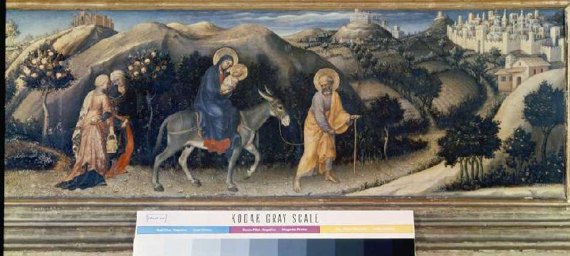 Flight into Egypt - Gentile da Fabriano en reproduction imprimée ou copie  peinte à l\'huile sur toile