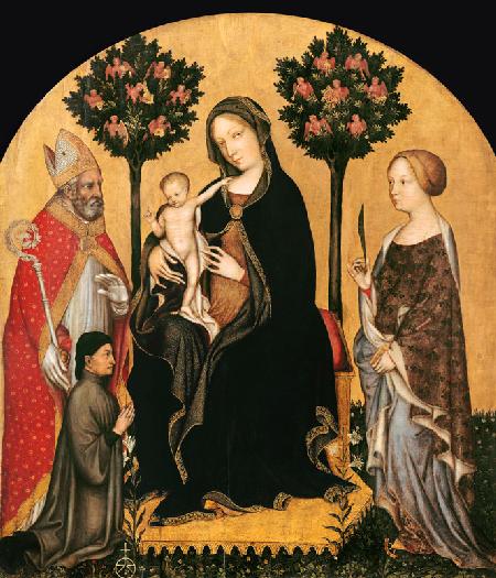 Mary Enthroned with the Child, Saints and a Donor