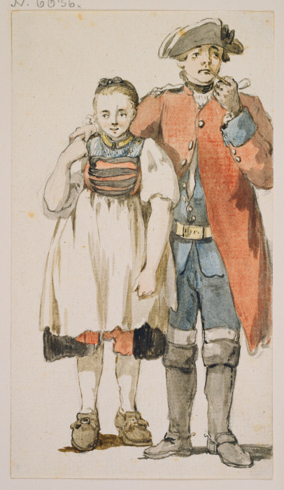 Soldier and girl à Georg Melchior Kraus