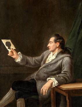 Le jeune Johann Wolfgang Goethe avec une coupe de cisailles
