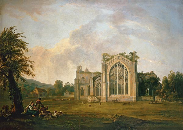 Les ruines des Melrose Abbey. à George Barret