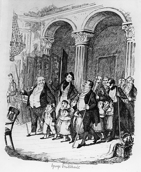 Public Dinners, illustration from ''Sketches Boz'', à George Cruikshank