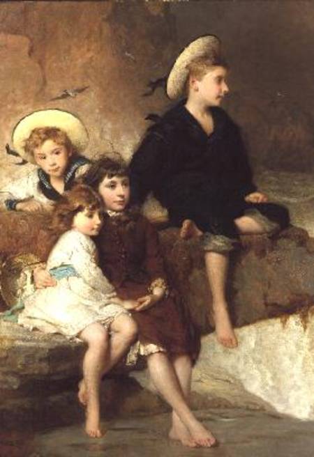 The Children of Sir Hussey Vivian at the Seaside à George Elgar Hicks