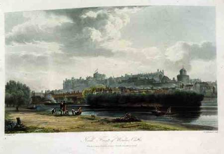 The North Front of Windsor Castle, from 'Royal Residences', engraved by Thomas Sutherland (b.1785), à George Samuel