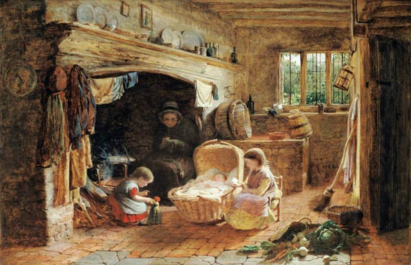 A Cottage Fireside à George Smith