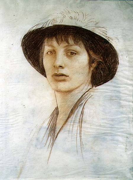 Girl in a Feathered Hat à George Spencer Watson