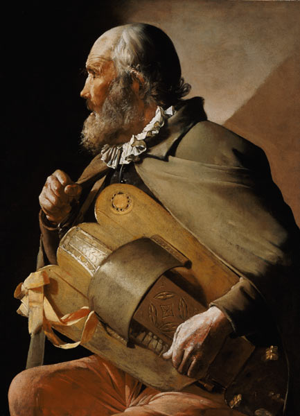 The Blind Hurdy Gurdy Player à Georges de La Tour