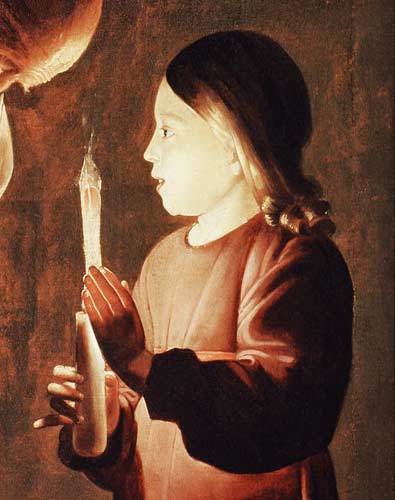 St. Joseph the Carpenter, detail of the Infant Christ à Georges de La Tour
