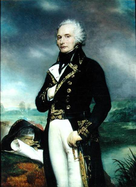 Portrait of Viscount Alexandre-Francois-Marie de Beauharnais (1760-94) after a painting by J. Guerin à Georges Rouget