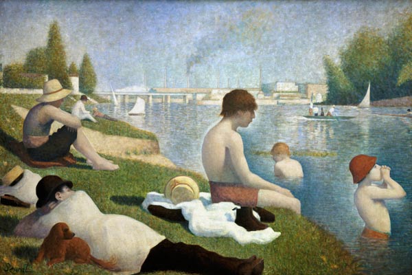 Les baigneurs à Asnières à Georges Seurat