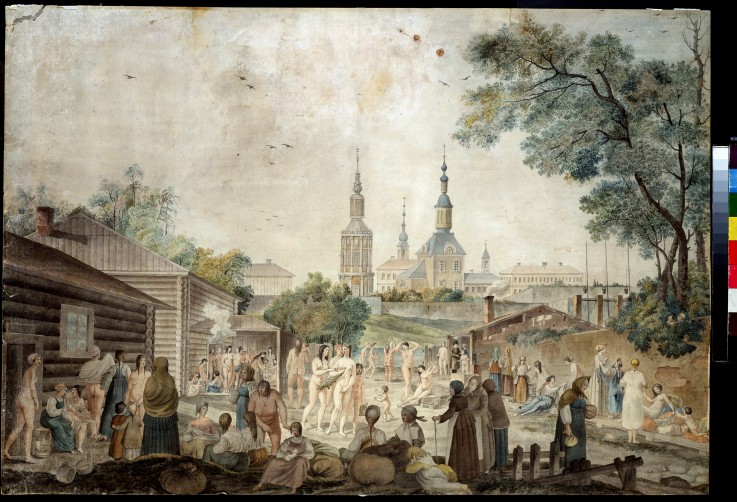 View of the Serebryanichesky Bath Houses in Moscow à Gerard de la Barthe
