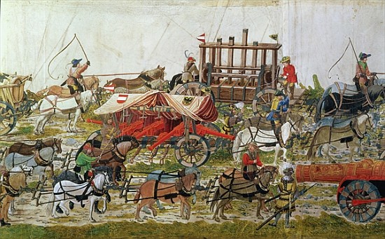 Artillery train of Maximilian I (1459-1519) à École allemande