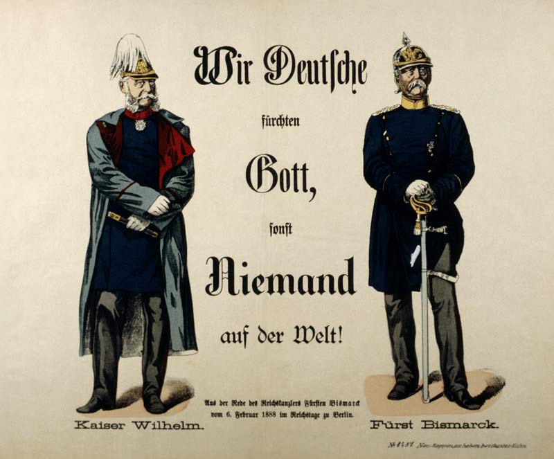 Emperor Wilhelm I and Prince Bismarck à École allemande