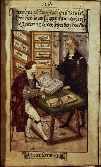 Jakob Fugger in his office à École allemande