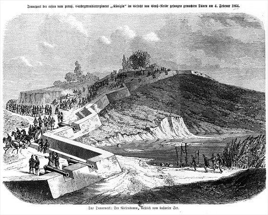 War of Duchies, Danish fortifications, illustration from ''Illustrierte Kriegsberichte aus Schleswig à École allemande