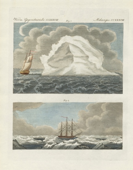 Icebergs and Icefields à École allemande, (19ème siècle)
