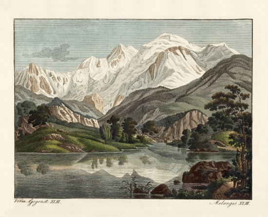 Snowy Mountains à École allemande, (19ème siècle)
