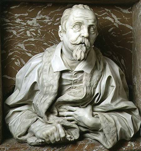 Bust of Gabrielle Fonseca (doctor of Pope Innocent X) from the Fonseca Chapel à Gianlorenzo Bernini