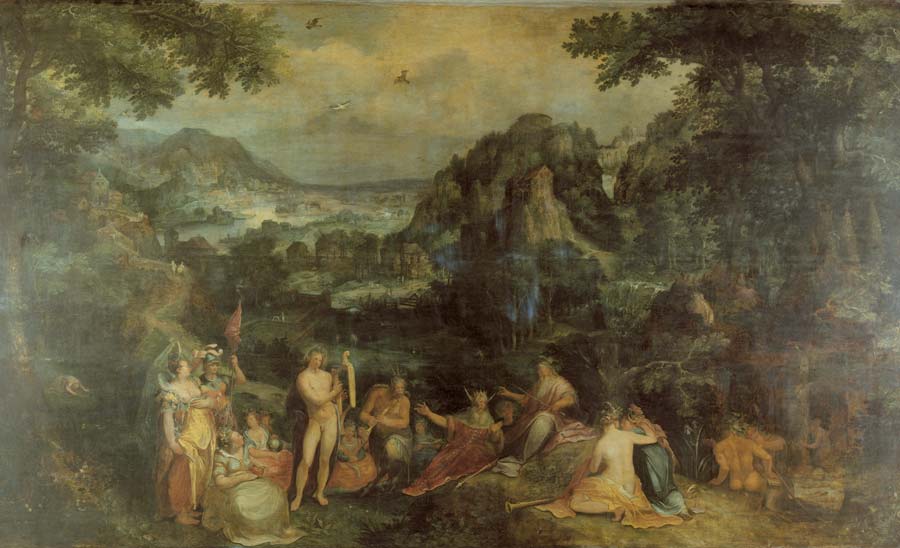 Landscape with the verdict of the Midas - Gillis van Coninxloo
