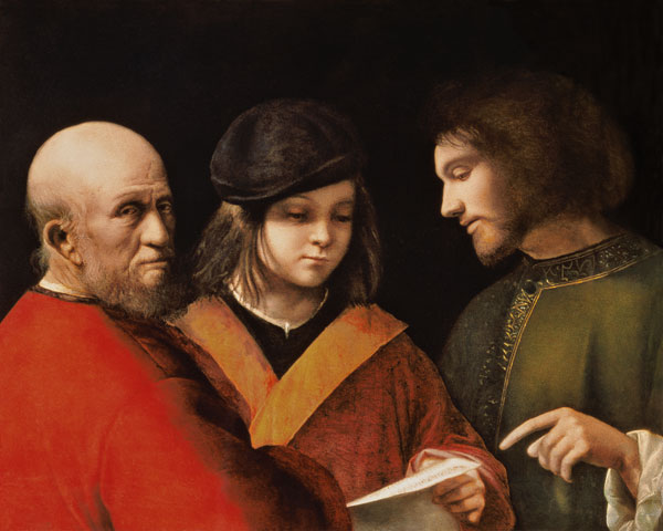 Les Trois Ages de l'Homme à Giorgione (alias Giorgio Barbarelli ou da Castelfranco)