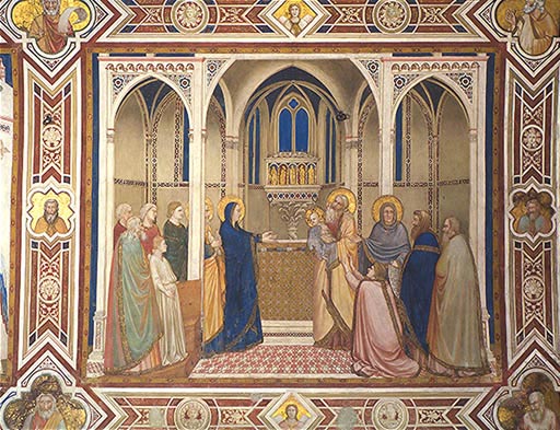 Die Darbringung im Tempel à Giotto di Bondone