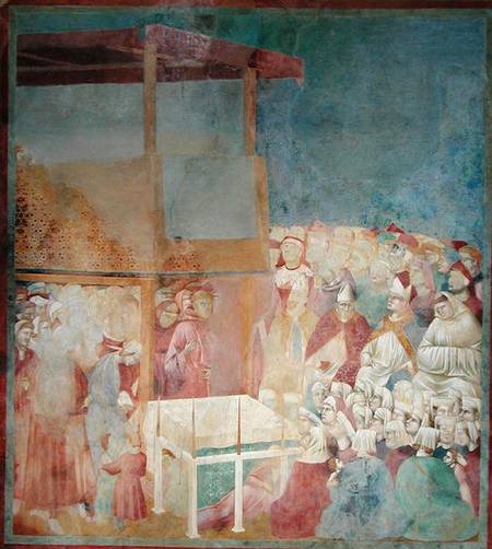 Pope Gregory IX Canonising St. Francis in 1228 à Giotto di Bondone