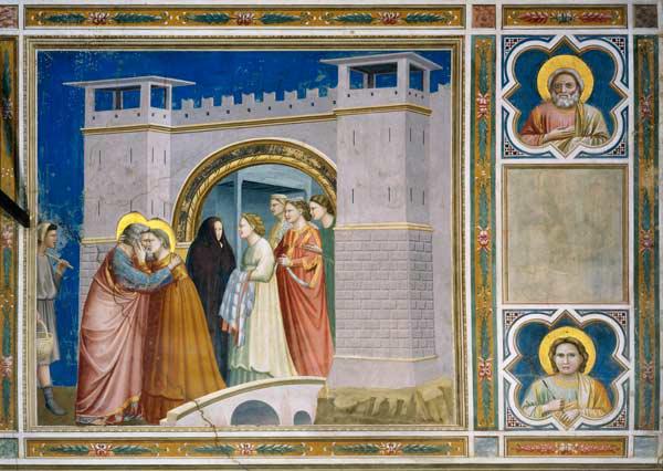 Giotto, La Rencontre a la porte d''or