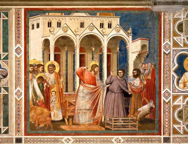 Giotto, Les Marchands chasses du temple