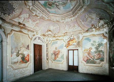 Room decorated with the frescoes of Pellegrini (photo) à Giovanni Antonio Pellegrini
