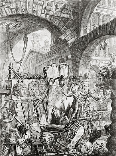 The Man on the Rack, plate II from ''Carceri d''Invenzione'', c.1749 à Giovanni Battista Piranesi