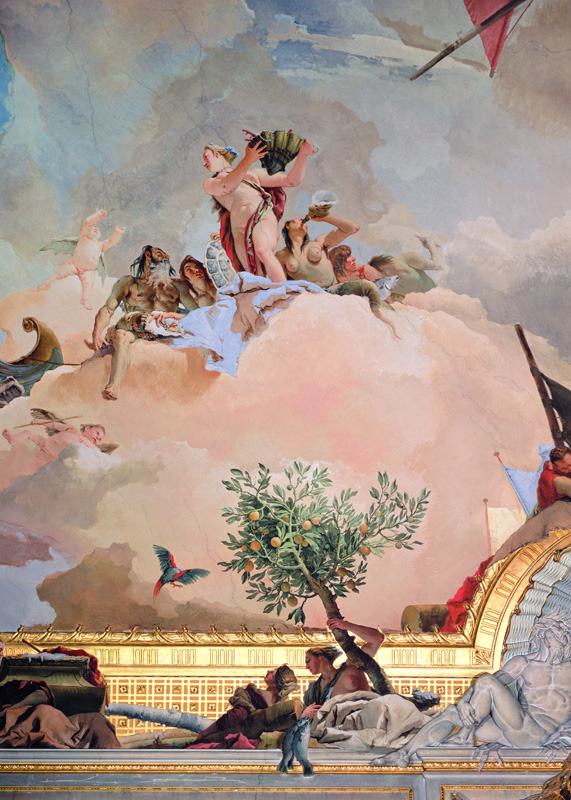 The Glory of Spain IV, from the Ceiling of the Throne Room à Giovanni Battista Tiepolo