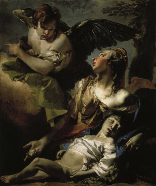 G.B.Tiepolo, Agar et Ismael dans desert à Giovanni Battista Tiepolo