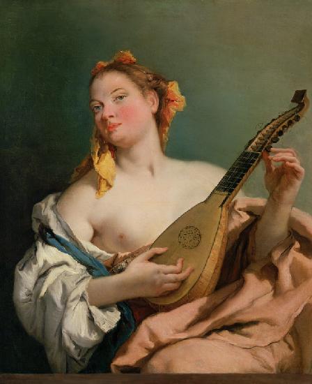 G.B.Tiepolo, Femme a la mandoline
