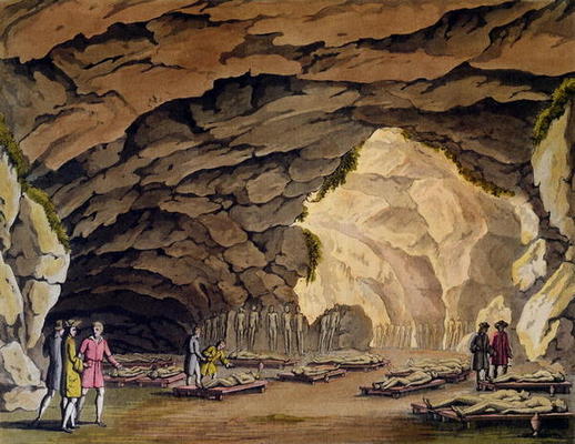 Sepulchral Cavern of the Guances, from 'Le Costume Ancien et Moderne' by Jules Ferrario, published i à Giovanni Bigatti