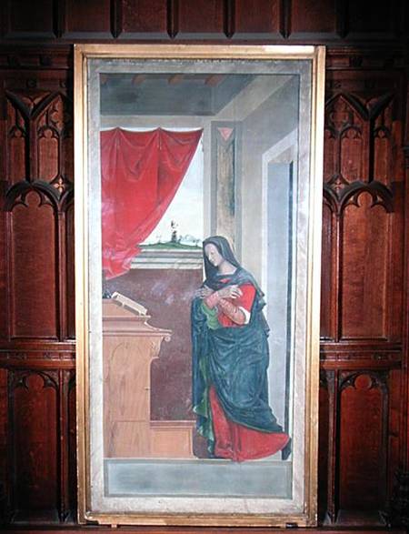 Virgin Annunciate, annunciation panel originally forming one of the outside shutters of the organ in à Giovanni de' Vajenti Speranza