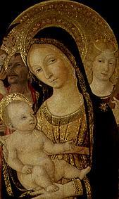 Madonne avec l'enfant et le Saint  Catherine et Christophe. à Giovanni di Bartolo Matteo